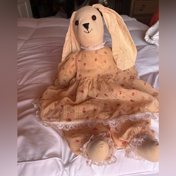 Other - Vintage classic bunny doll with lace dress